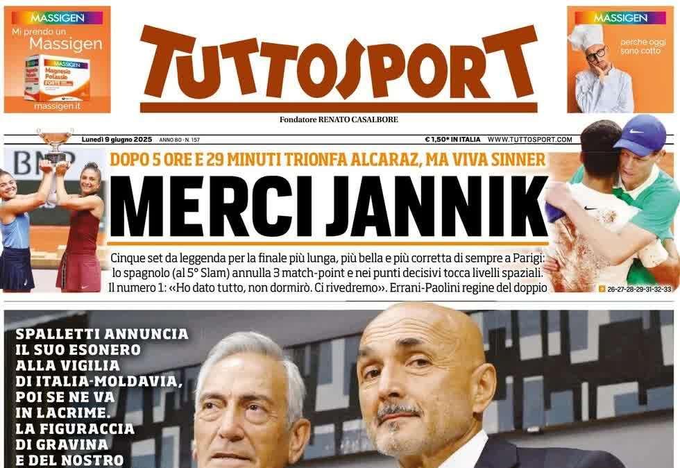 La crisi Italia è senza fine, Tuttosport apre così: "Allo sbando"