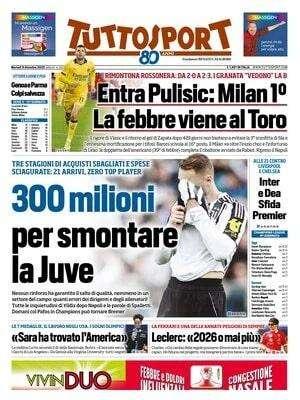 Tuttosport: "300mln per smontare la Juve: tre anni di spese sciagurate"