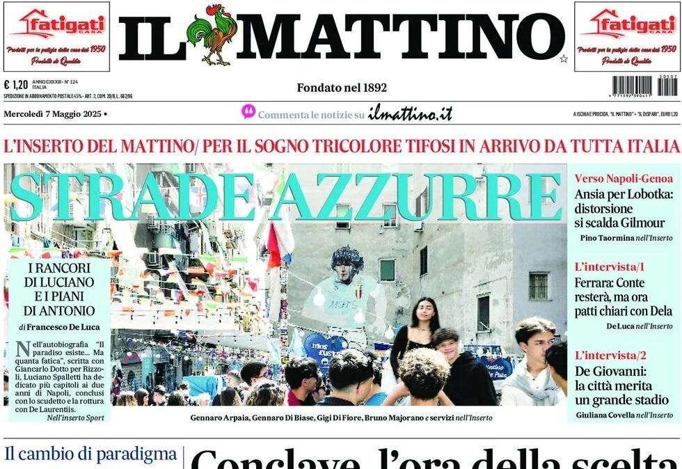 Il Mattino: "Ansia per Lobotka: distorsione, si scalda Gilmour"