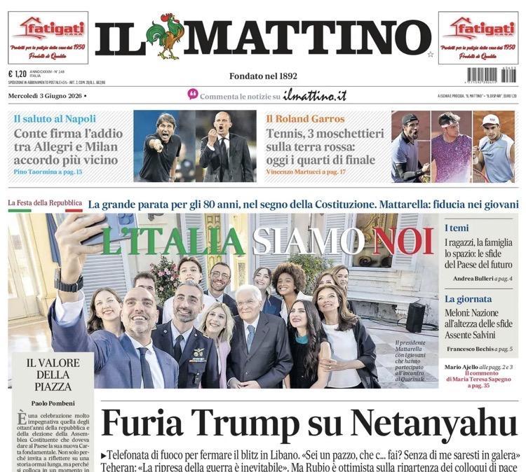 Allegri ad un passo, Il Mattino: "Conte firma l'addio, Max si libera dal Milan"