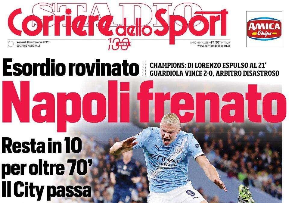 Corriere dello Sport: "Napoli frenato. Esordio rovinato"