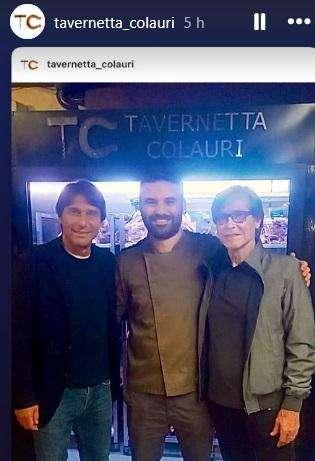 Conte e Oriali a cena al borgo Santa Croce: lo scatto sui social