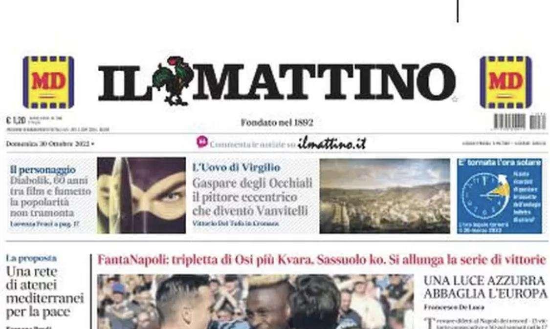 PRIMA PAGINA - Il Mattino: “La tredicesima”