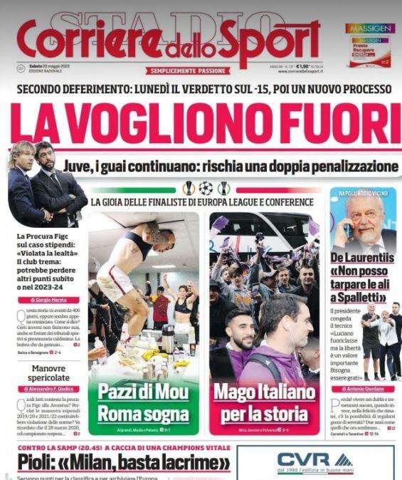 PRIMA PAGINA - CdS: "ADL congeda Spalletti". E sulla Juve: "La vogliono fuori!"