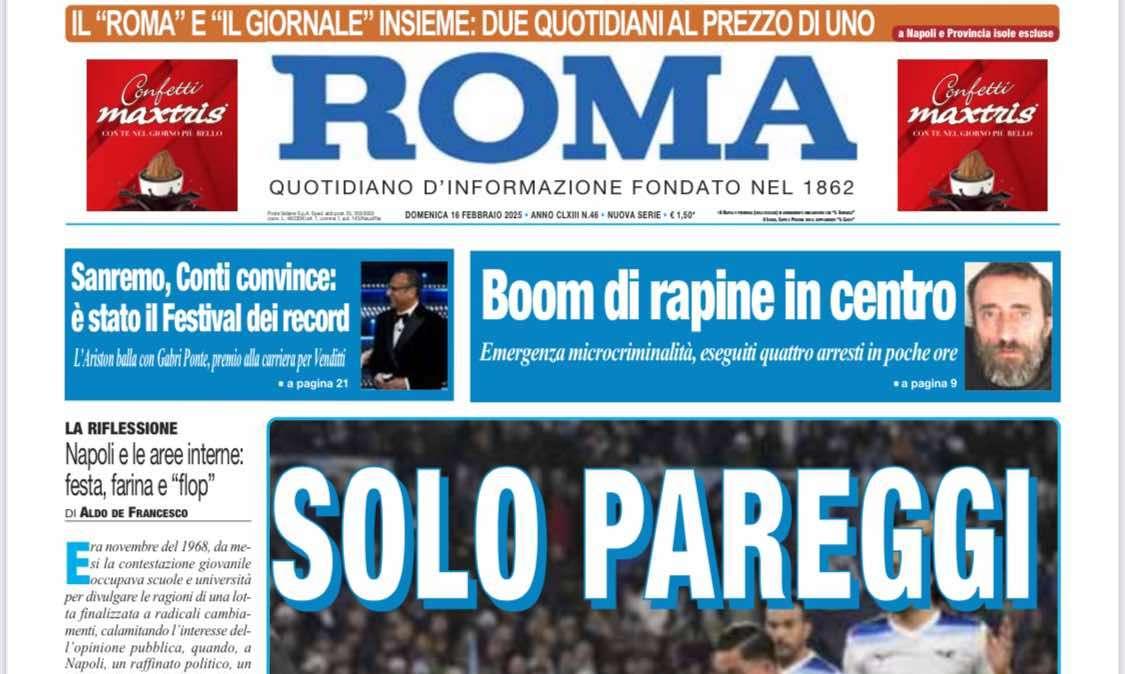 Il Roma: "Solo pareggi"