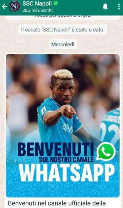 FOTO - Il Napoli sbarca su WhatsApp: già quasi 30mila iscritti al nuovo canale