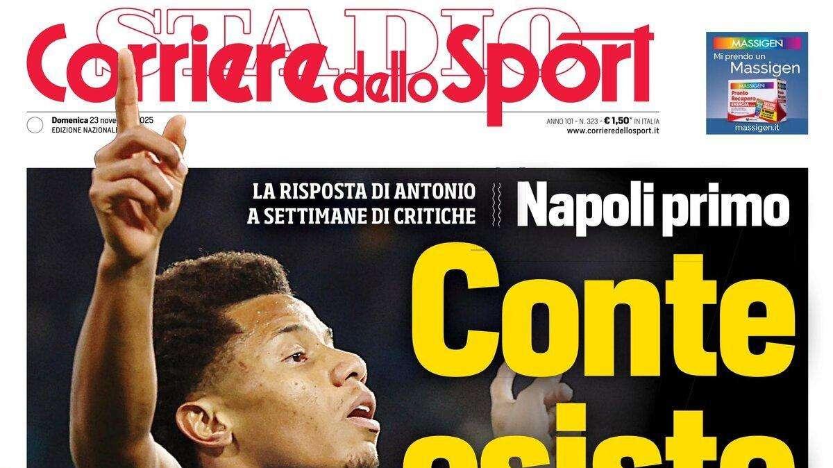 L'apertura del Corriere dello Sport: "Conte esiste! Napoli primo"
