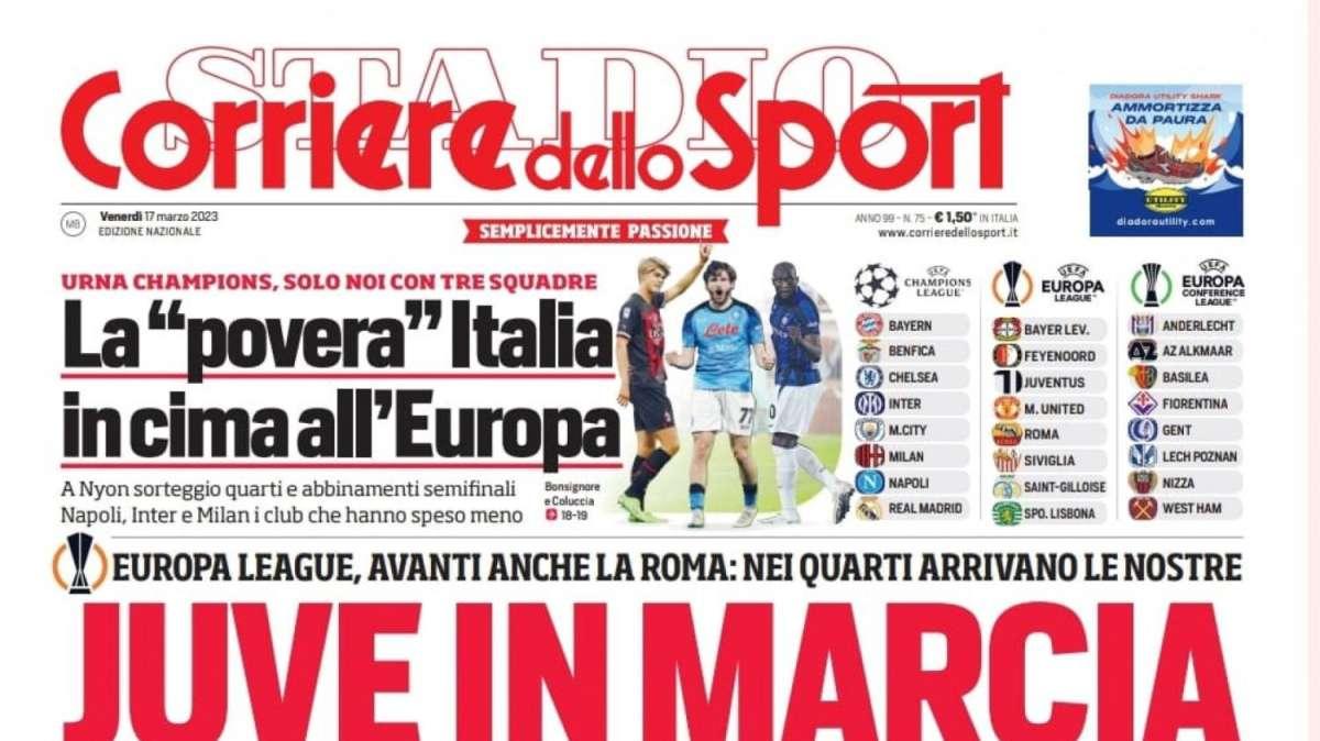 PRIMA PAGINA - Corriere dello Sport: “Scontri, bufera su Ceferin”