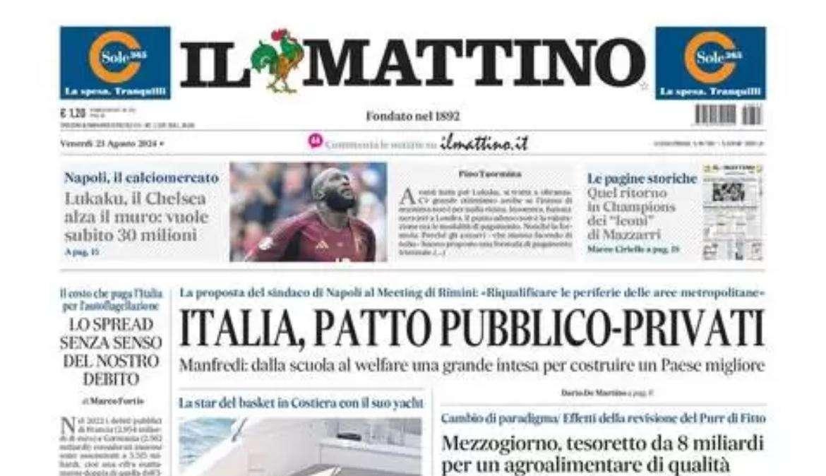 Il Mattino: “Lukaku, il Chelsea alza il muro: vuole subito 30mln”