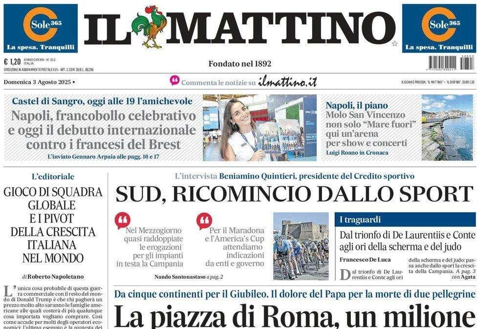 Il Mattino: "Napoli, francobollo celebrativo e oggi il debutto internazionale contro il Brest"