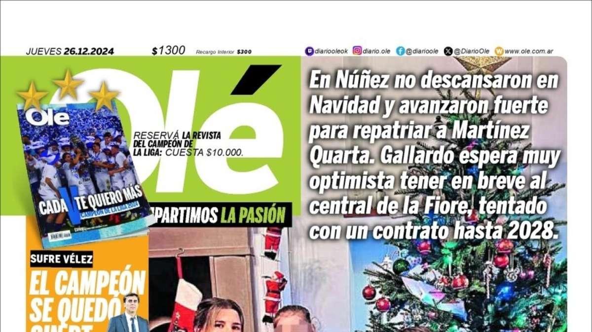 Niente Napoli, Martinez Quarta verso il ritorno al River. Dall'Argentina: "Chin chino!"