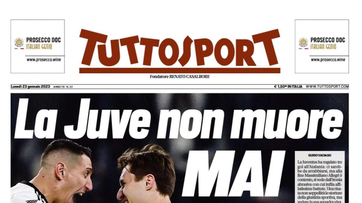 PRIMA PAGINA - Tuttosport: "La Juve non muore mai"