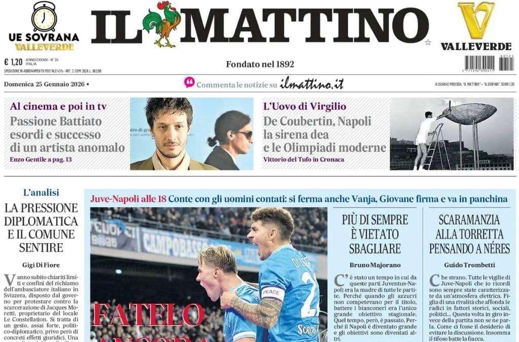Il Mattino verso Juventus-Napoli: "Fatelo ancora"