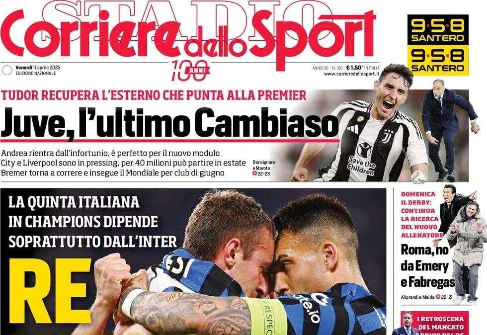 Corriere dello Sport: "La toppa di Conte. Addio Kvara esalta il suo miracolo"