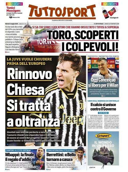 Tuttosport: "Rinnovo Chiesa. Si tratta a oltranza"