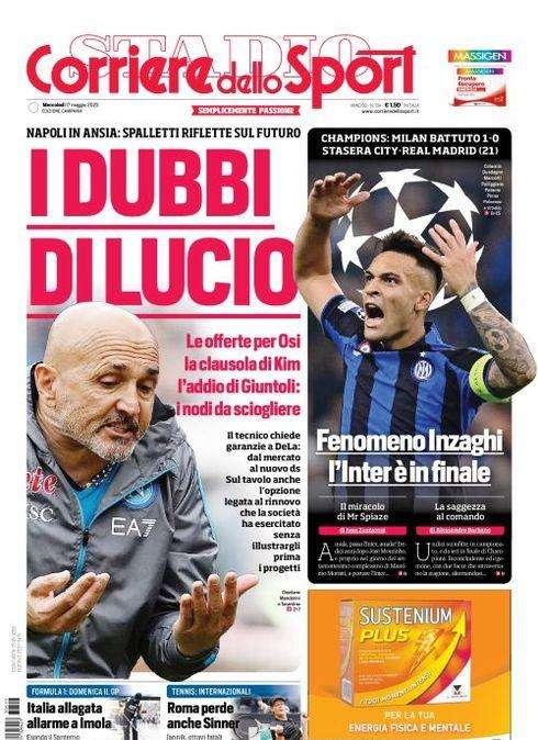 PRIMA PAGINA - CdS Campania: "I dubbi di Lucio"