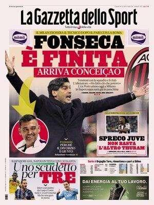 Gazzetta sul ribaltone al Milan: "Fonseca, è finita. Arriva Conceicao"