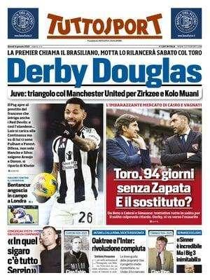 Tuttosport: "Douglas Luiz può lasciare la Juve. Torino, dov'è la punta?"