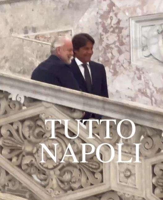 Conte è arrivato a Palazzo Reale insieme ad ADL: a breve la presentazione