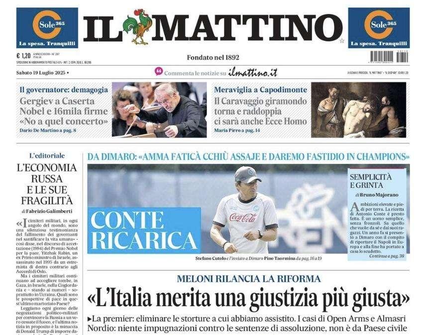 Il Mattino: "Conte ricarica"