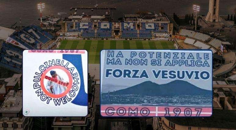 Altro vergognoso adesivo a Como: "Ha potenziale ma non si applica, forza Vesuvio"