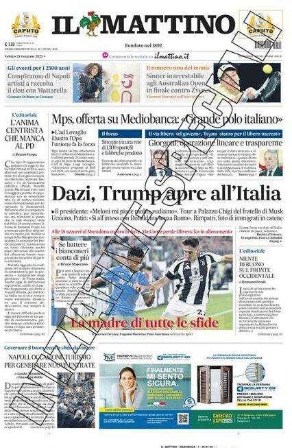 Il Mattino: "La madre di tutte le sfide"
