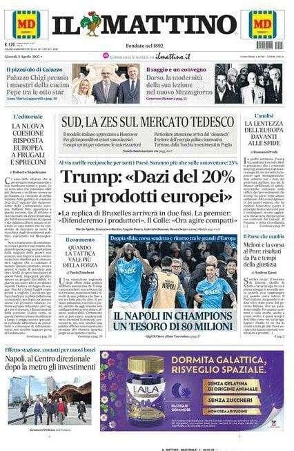 Il Mattino: "Il Napoli in Champions: un tesoro di 80 milioni"