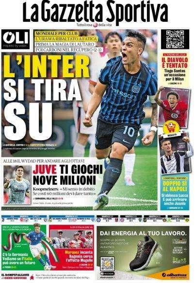 La Gazzetta dello Sport: "Doppio colpo! Si sblocca Lucca e può arrivare Juanlu"