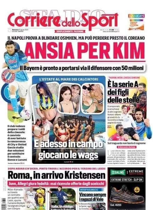 PRIMA PAGINA - CdS Campania: “Ansia per Kim” 