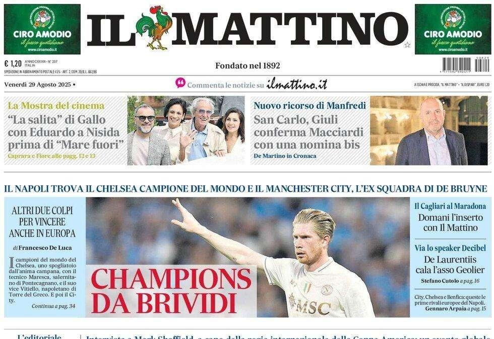 Il Mattino: "Champions da brividi"