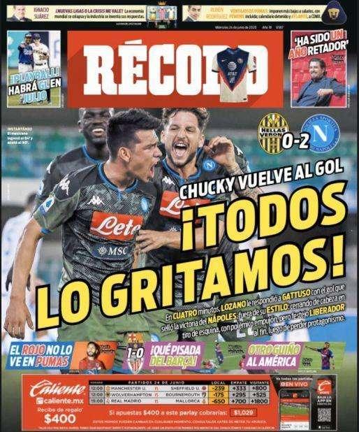 FOTO - "Gridiamo tutti!", in Messico pazzi di Lozano per il gol al Verona