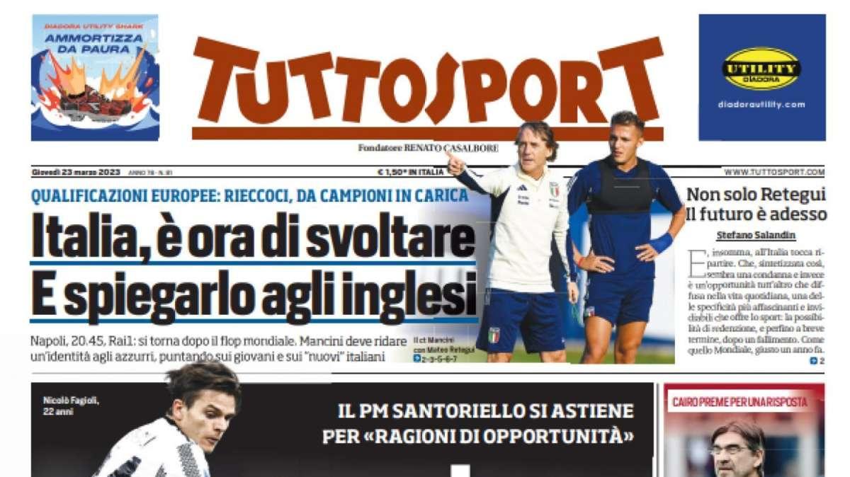 PRIMA PAGINA - Tuttosport: "Juve, l'accusa perde un pezzo"
