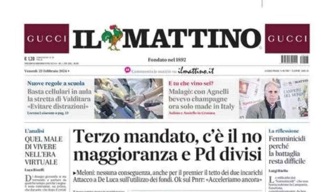 PRIMA PAGINA - Il Mattino: “Da Osi alla fase difensiva: Calzona cambia il Napoli”