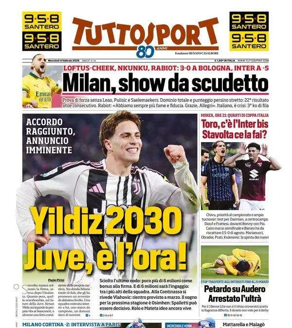 Tuttosport: “Yildiz 2030. Juve, è l’ora! Accordo raggiunto, annuncio imminente”