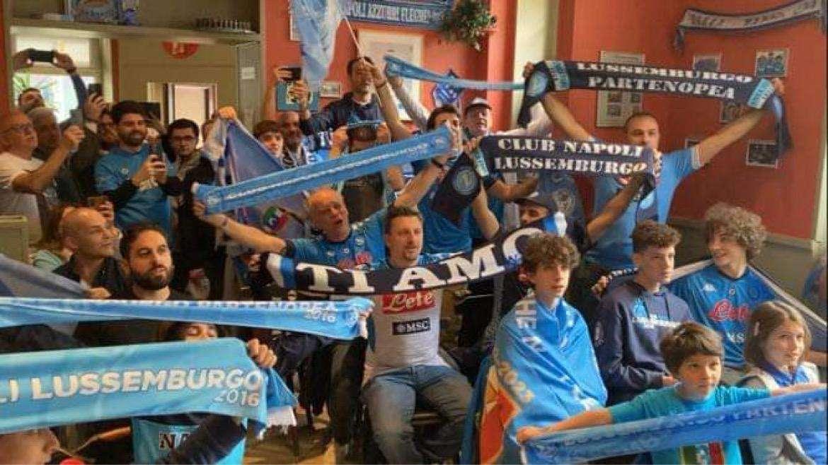 Festa Scudetto solo rimandata: come il Club Napoli Lussemburgo ha vissuto l’1-1 di ieri