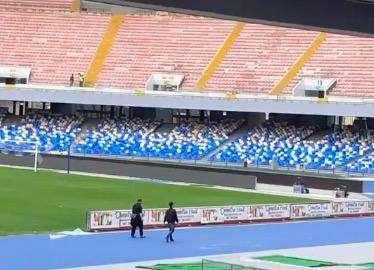 VIDEO - San Paolo, nuovi sediolini montati in tutta la curva A inferiore