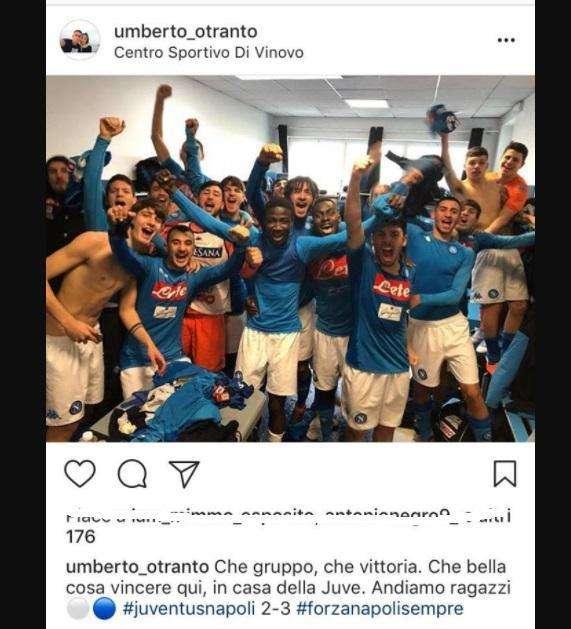 FOTO - Primavera, il capitano Otranto: "Che bella cosa vincere in casa della Juve..."