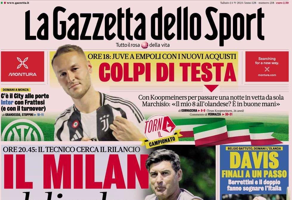 Gazzetta dello Sport: "Il Milan blinda Paulo Fonseca"