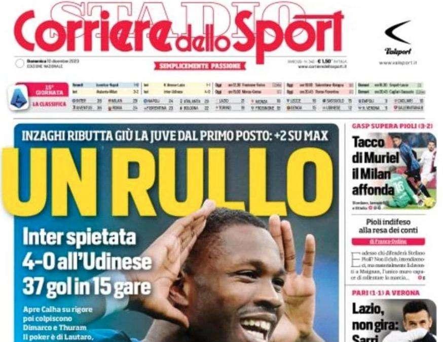 PRIMA PAGINA - Corriere dello Sport: "Inter, un rullo. Osimhen, rabbia ed orgoglio"