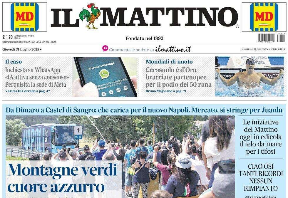 Il Mattino: "Da Dimaro a Castel di Sangro, che carica! Si stringe per Juanlu"