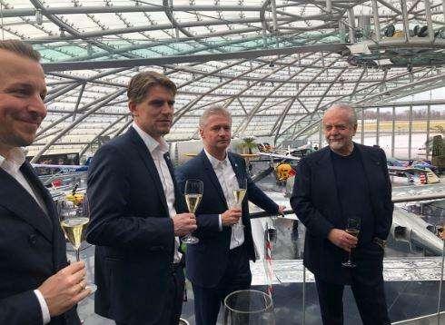 FOTO - ADL con i dirigenti del Salisburgo: "Pranzo Uefa in uno scenario veramente inconsueto"