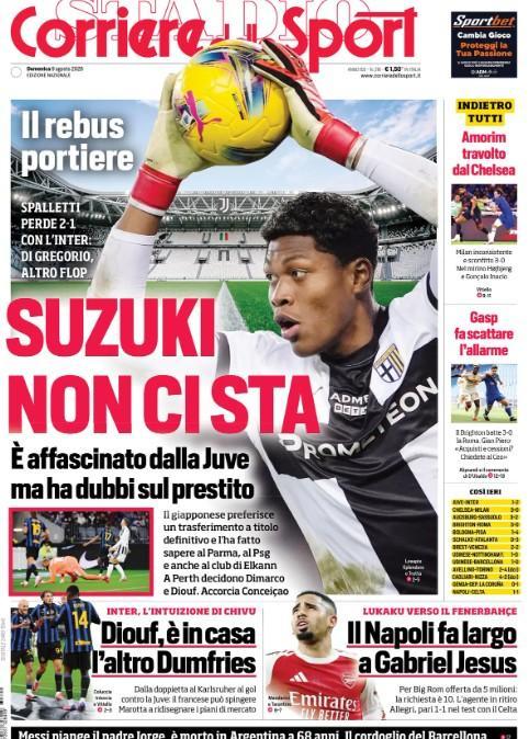 Lukaku-Fenerbahce, Corriere dello Sport: "Il Napoli fa largo a Gabriel Jesus"