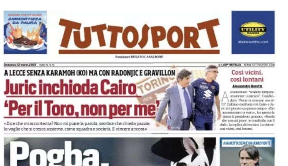 PRIMA PAGINA - Tuttosport: “Kvara batte l’orgoglio Gasp. Ma è rabbia Osi”