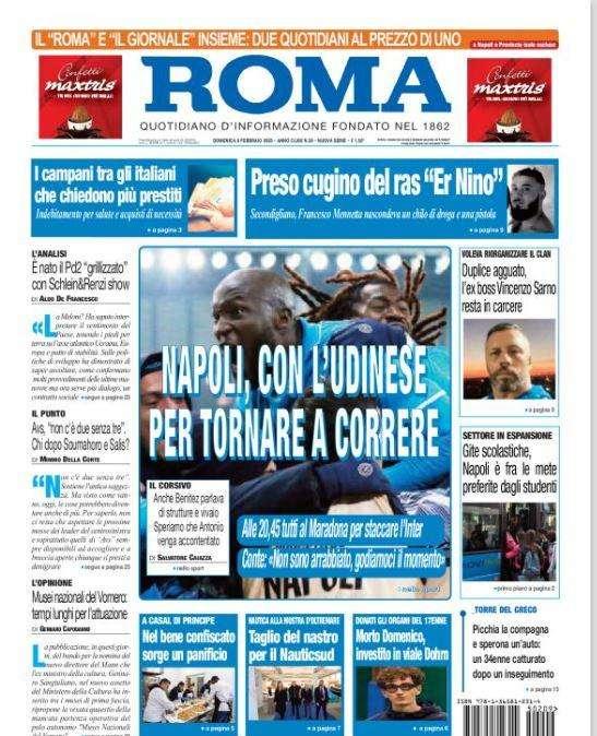 L'apertura de Il Roma: "Con l'Udinese per tornare a correre"