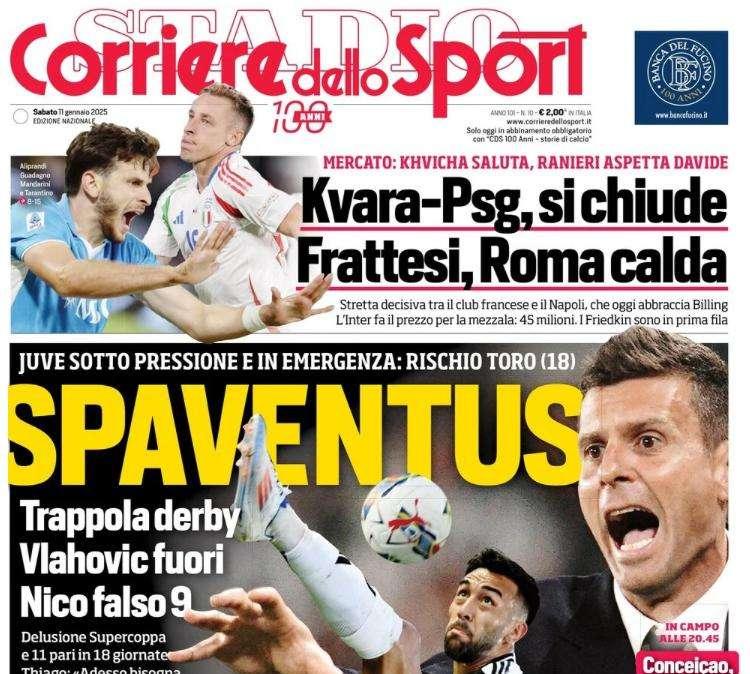 Corriere dello Sport: "Spaventus! Kvara-Psg, si chiude"