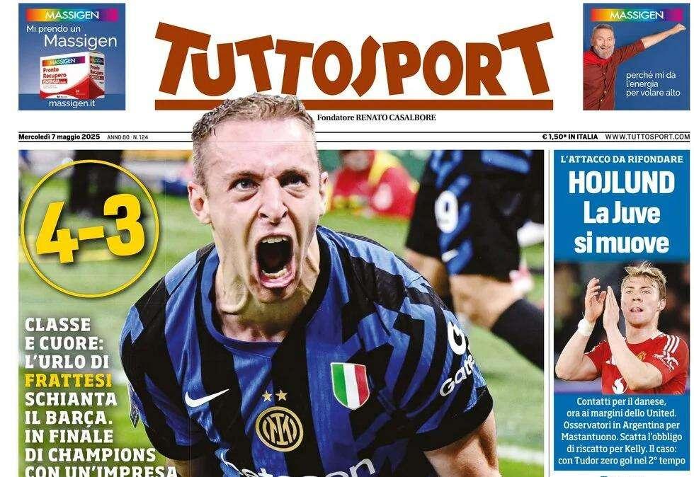 Tuttosport sull'impresa in Champions dei nerazzurri: "Interstellar"