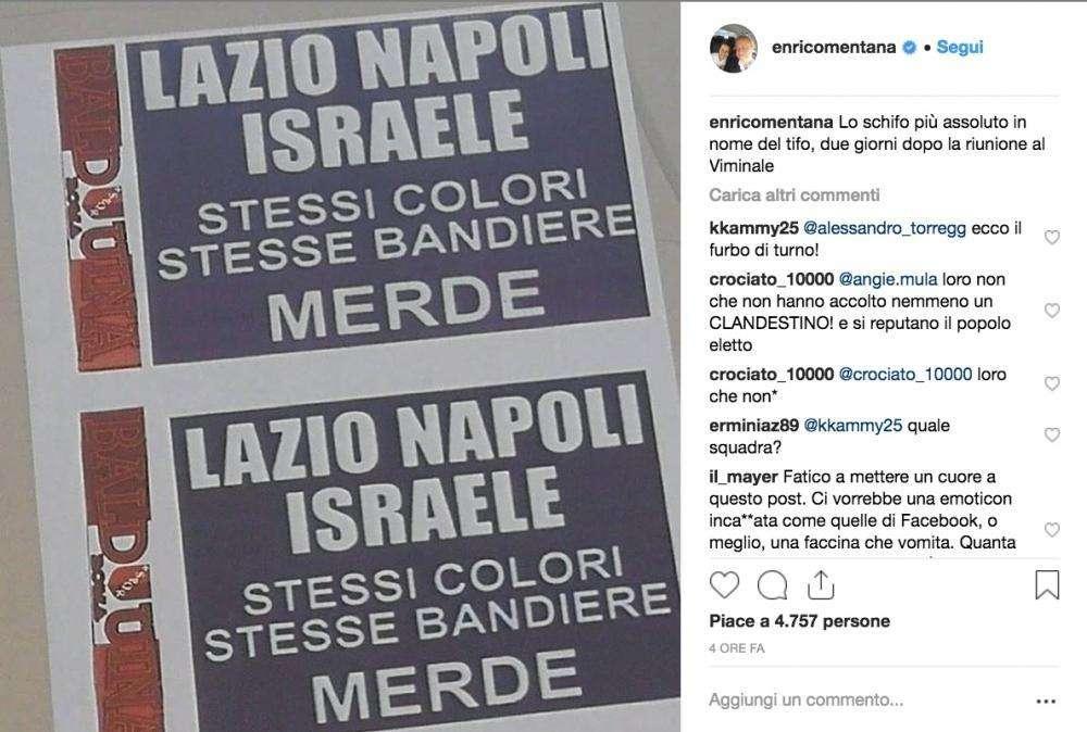 Mentana sui volantini contro Napoli e Lazio: "Lo schifo più assoluto in nome del tifo"