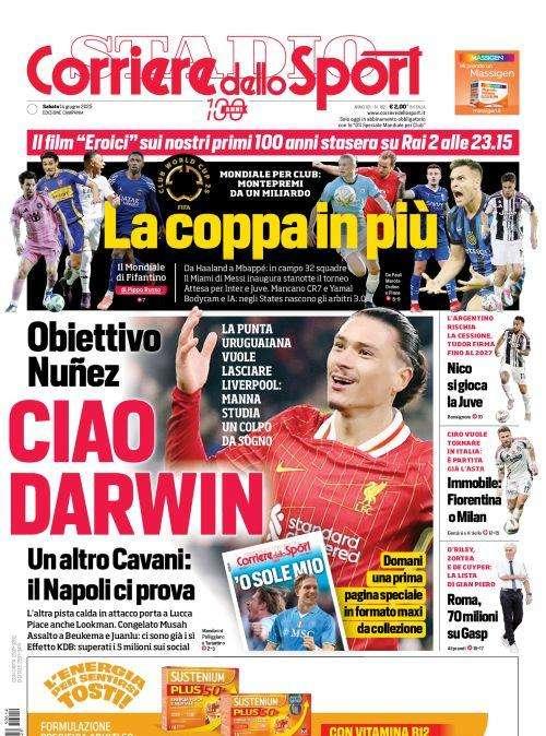 Corriere dello Sport Campania: "Ciao Darwin, il Napoli ci prova per Nunez"