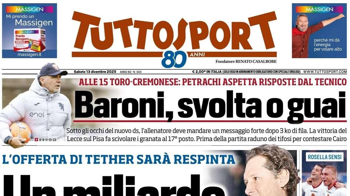 Tuttosport: "Un miliardo per la Juve! Elkann dice no" 