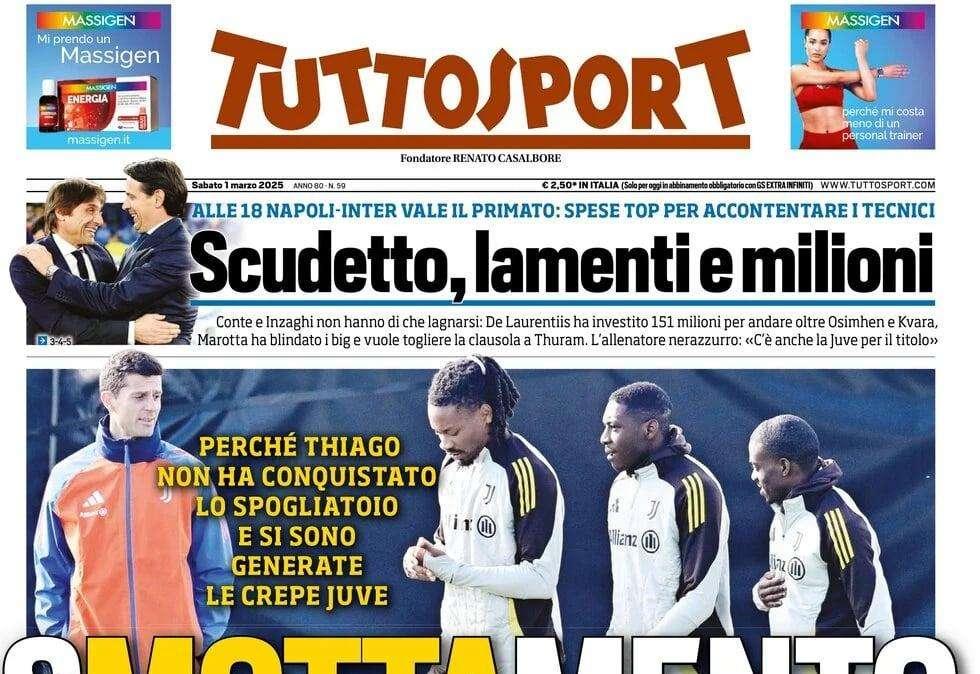 Tuttosport: "Lamenti e milioni: Conte e Inzaghi non hanno di che lagnarsi"